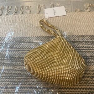 Gold rhinestone purse